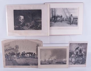Militaria Print Collection, Five (5)