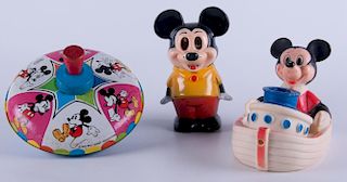 Vintage Mickey Mouse Toys, Three (3)