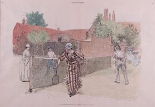 "AN AFTERNOON BOUT OF TENNIS", Harper's Weekly