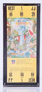 1984 Super Bowl Ticket, Redskins Vs. Raiders