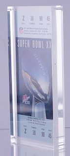 1987 Super Bowl Ticket, Broncos Vs. Giants