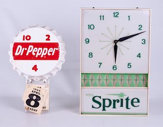 Sprite Clock & Dr. Pepper Calendar