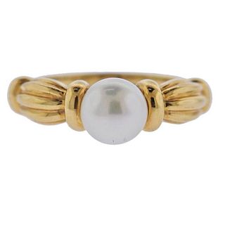 Tiffany &amp; Co 18K Gold Pearl Ring