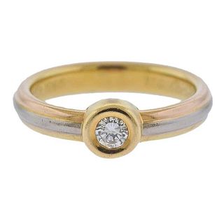 Cartier Trinity 18K Tri Color Diamond  Ring