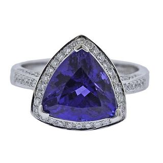 18k Gold Diamond Tanzanite Ring