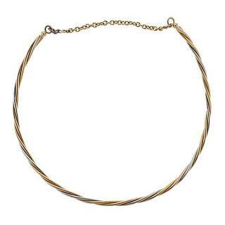 Cartier Trinity 18k Tri Color Gold Collar Necklace