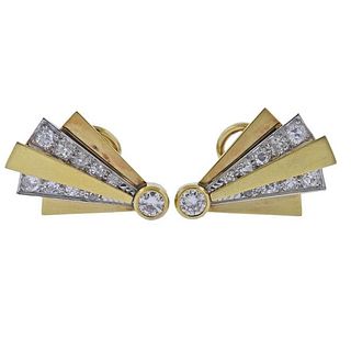 Puig Doria 18K Gold Diamond Earrings