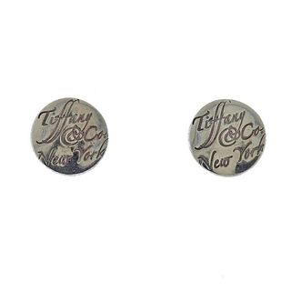 Tiffany &amp; Co Notes Silver Stud Earrings