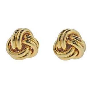 Tiffany &amp; Co 18k Gold Knot Stud Earrings