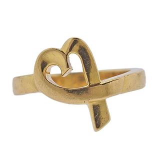 Tiffany &amp; Co  Picasso 18K Gold Loving Heart Ring