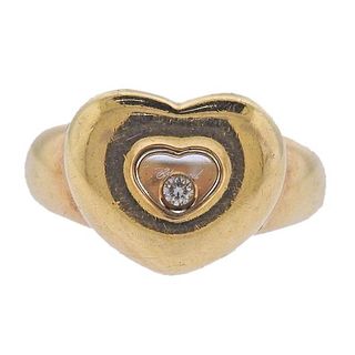 Chopard Happy Hearts 18K Gold Floating Diamond Ring