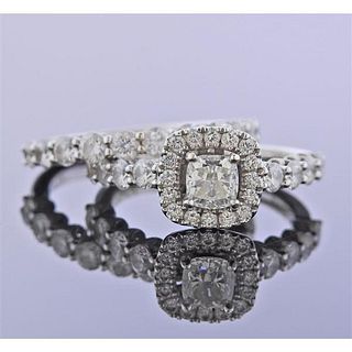 Neil Lane GIA 0.62ct Diamond Wedding Ring Set