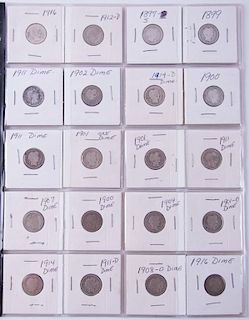 Liberty Head "Barber" Dime Collection