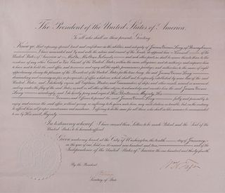 William H. Taft Signed Presidential Appointment
