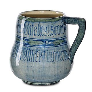 NEWCOMB COLLEGE Early mug w/ German inscription