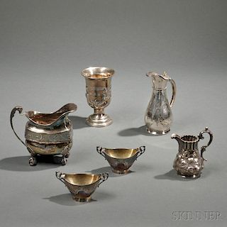 Six Pieces of American Silver Hollowware