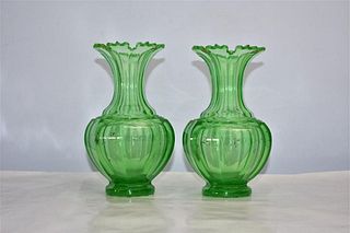 Pair of Boehmian Glass Vases