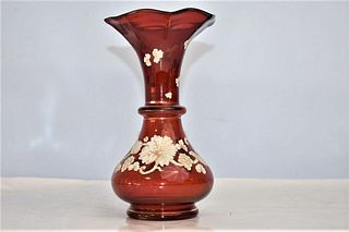Bohemian Ruby Vase