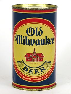 1939 Old Milwaukee Beer "Schoolhouse" 12oz 107-22, Flat Top, Milwaukee, Wisconsin