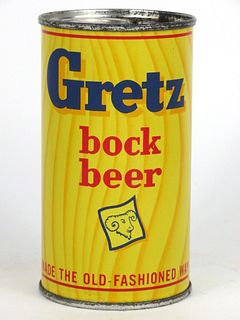 1953 Gretz Bock Beer 12oz 76-09, Flat Top, Philadelphia, Pennsylvania