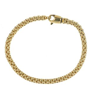 FOPE - an 18ct gold bracelet. The fancy-link chain, to the lobster claw clasp. Signed Fope. Import m