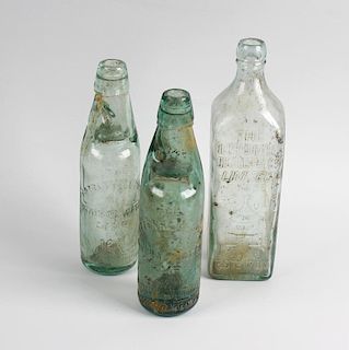 Two boxes containing a collection of assorted glass bottles Comprising a group relating to Tettenhal