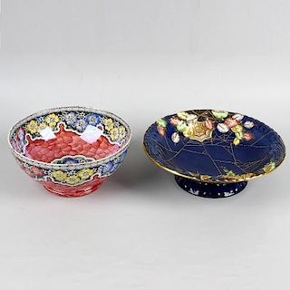 A selection of mixed porcelain with floral decoration. Comprising two Carltonware dishes, one of ova