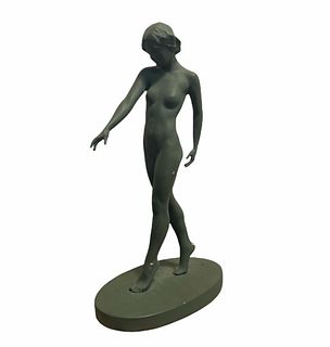 Alva Museum Art Deco Full-Bodied Lady Statue 