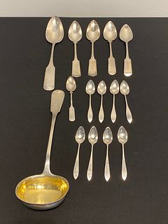 Collection PITKIN, English, Austrian Coin Silver Spoons 
