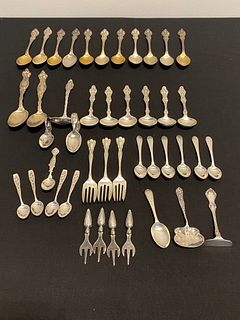 Collection 43pc Sterling Silver Various Flatware Pieces