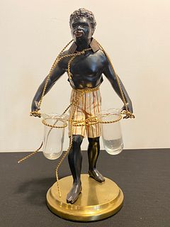 PETITE CHOSES Blackamoor Nubian Figural Statue #2
