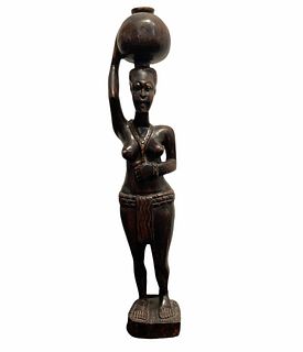 Figural African Woman Statue 