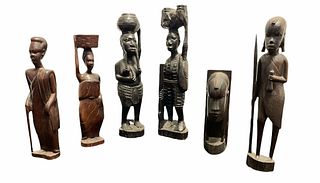 Collection 6 African Statues 