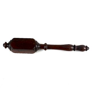 A treen 'stair banister' truncheon or tipstaff, of early 19th century West Country Devon/Cornwall re