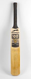 A signed 1999 World Cup cricket bat The Slazenger V100 Century Graeme Hick Limited Edition bat, SH (