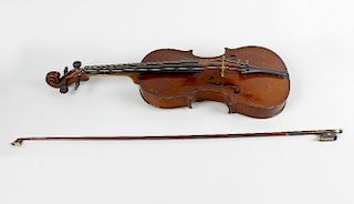 A Maidstone Murdoch Murdoch & Co. violin. Having detailed paper label to interior, 23 (58.5 cm) long