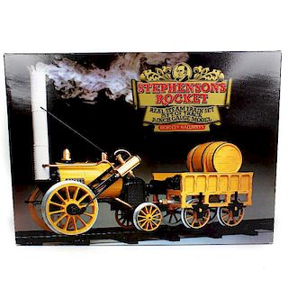 A Hornby 3.5 gauge live steam model railway Stephensons Rocket locomotive and tender in original box