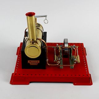 A Mamod SE3 live steam model twin cylinder super heated steam engine in original box, together with