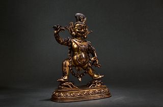 A Gilt Bronze Vajra Bodhisattva Statue