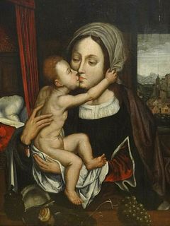 Fine 16th Century Flemish Antwerp School Madonna &