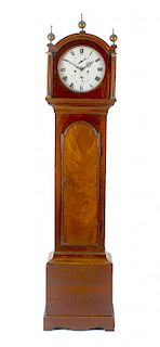 An early 19th century mahogany-cased 8-day painted dial longcase clock. Anonymous, circa 1830 The 12