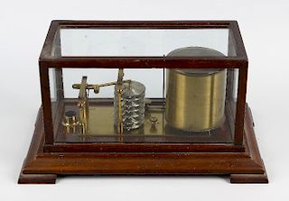 Three early 20th century barographs (for parts) Comprising a mahogany-cased example with seven-tier