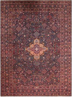 LARGE ANTIQUE PERSIAN SENNEH RUG. 17 ft 8 in x 13 ft (5.38 m x 3.96 m)