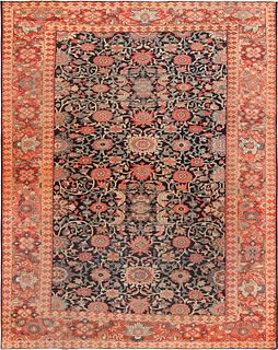 ANTIQUE PERSIAN SAROUK FARAHAN AREA RUG. 10 ft 2 in x 8 ft 2 in (3.1 m x 2.49 m).