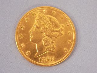 1898S $20 GOLD US COIN