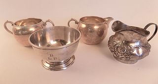 4 PIECES ASSORTED SILVER