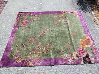 OLD CHINESE ROOM SIZE RUG - PLUM