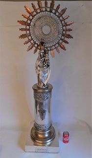 ANTIQUE SILVERED MONSTRANCE