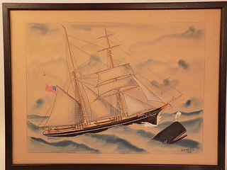 1904 WALKER WHALING PAINTING