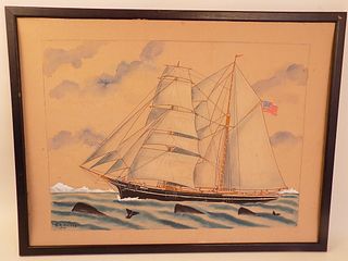 1904 WALKER WHALING PAINTING